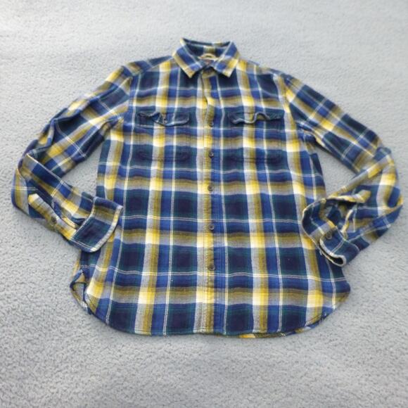 Gap Pendleton Shirt Mens Small Flannel Button Up Plaid Outdoor Blue Long Sleeve - Picture 1 of 10